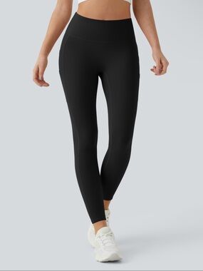 HALARA Black High-Waist Leggings large full length NWT